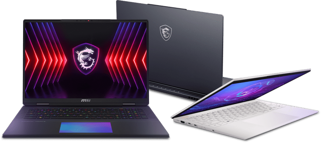 msi Laptop range